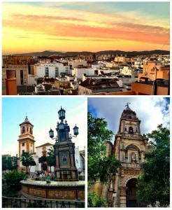 three pictures of landscapes of Algeciras, in Spain