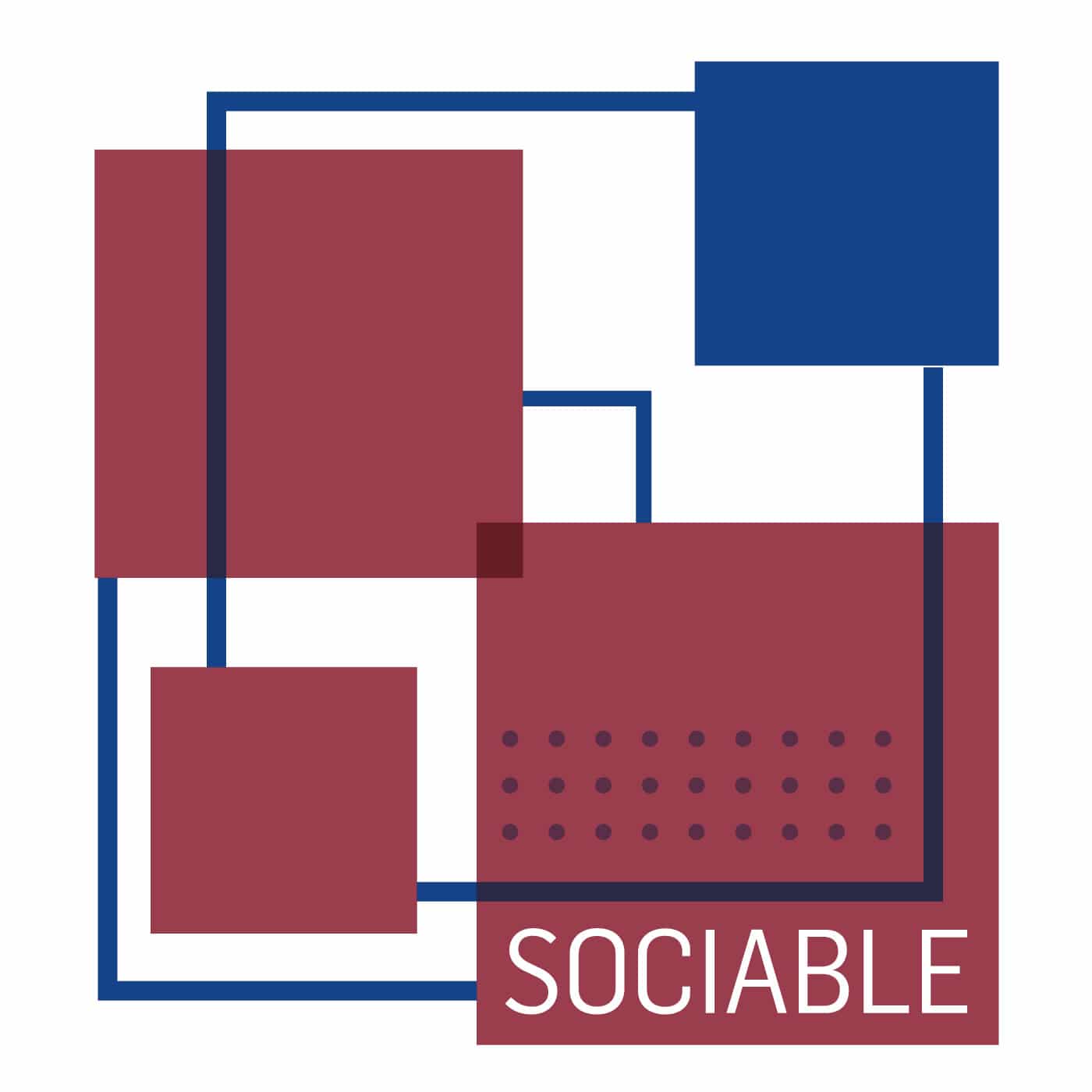 Interconected squares representing sociability