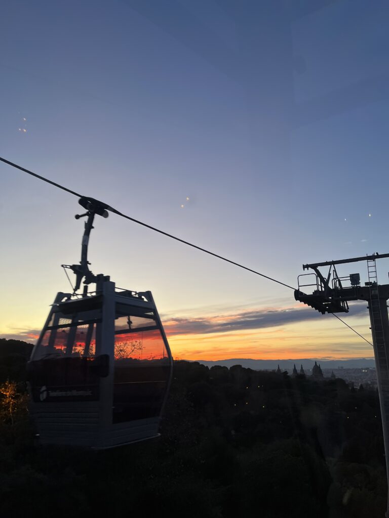 life in spain as language assistant: Montjuic Cablecar